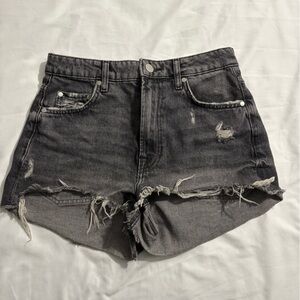 Zara Faded Black Jean Shorts